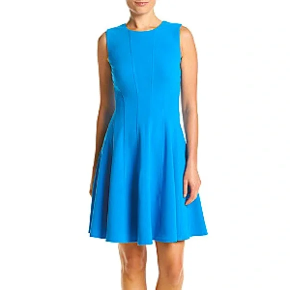 green emerald velvet dress Tommy Hilfiger Women's Scuba Crepe Fit & Flare Dress, Ivory/Black, 8 at  Amazon Women's Clothing store main image 1